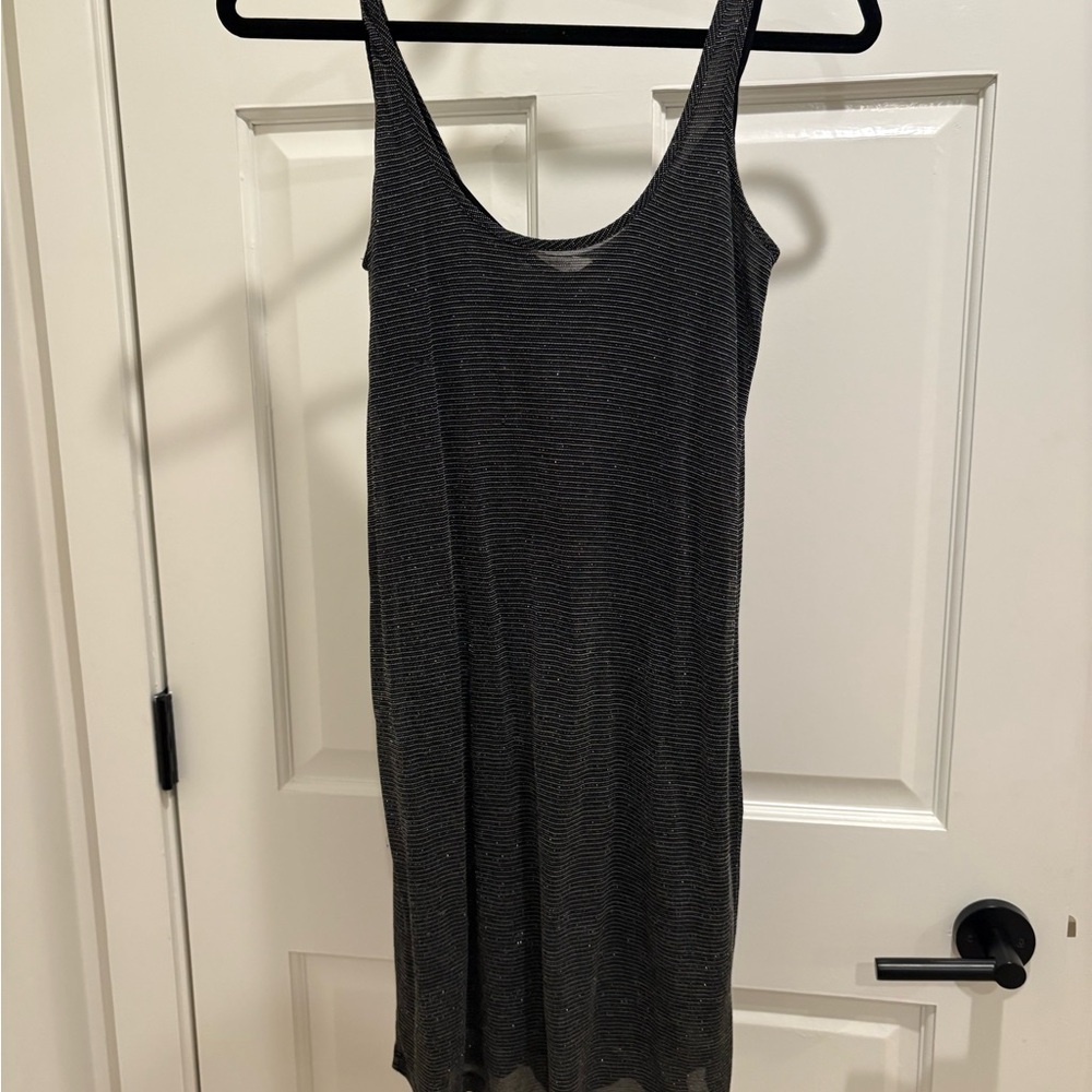 rag & bone Black and Gray Shimmering Mini Dress